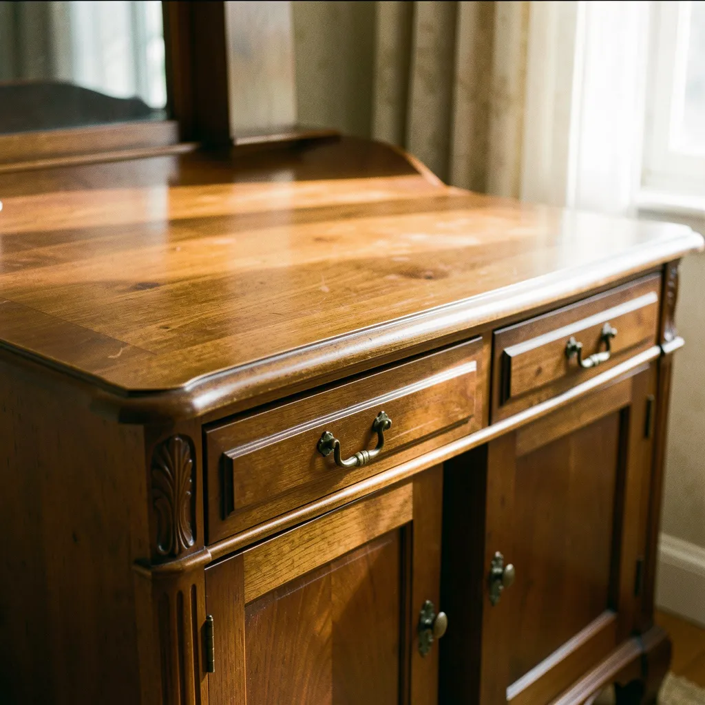 Brass hardware with natural patina